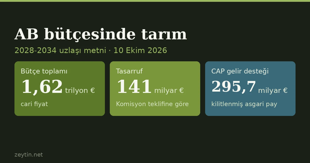 AB bütçe pazarlığında tarım: tahsis korundu, zeytinyağı üreticisi dört ülke itirazı sürdürüyor