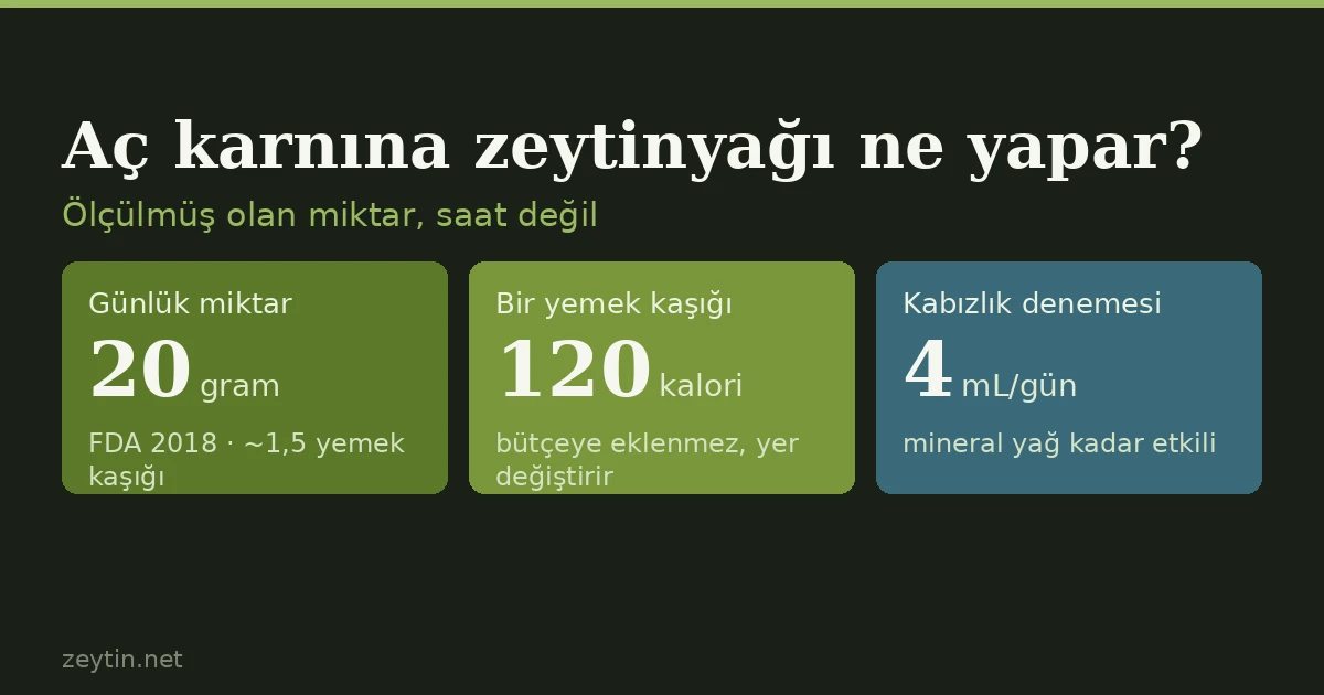 Aç karnına zeytinyağı içmek ne yapar?
