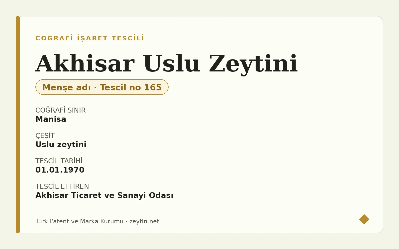 Akhisar Uslu Olive: the measured specification of a black table olive