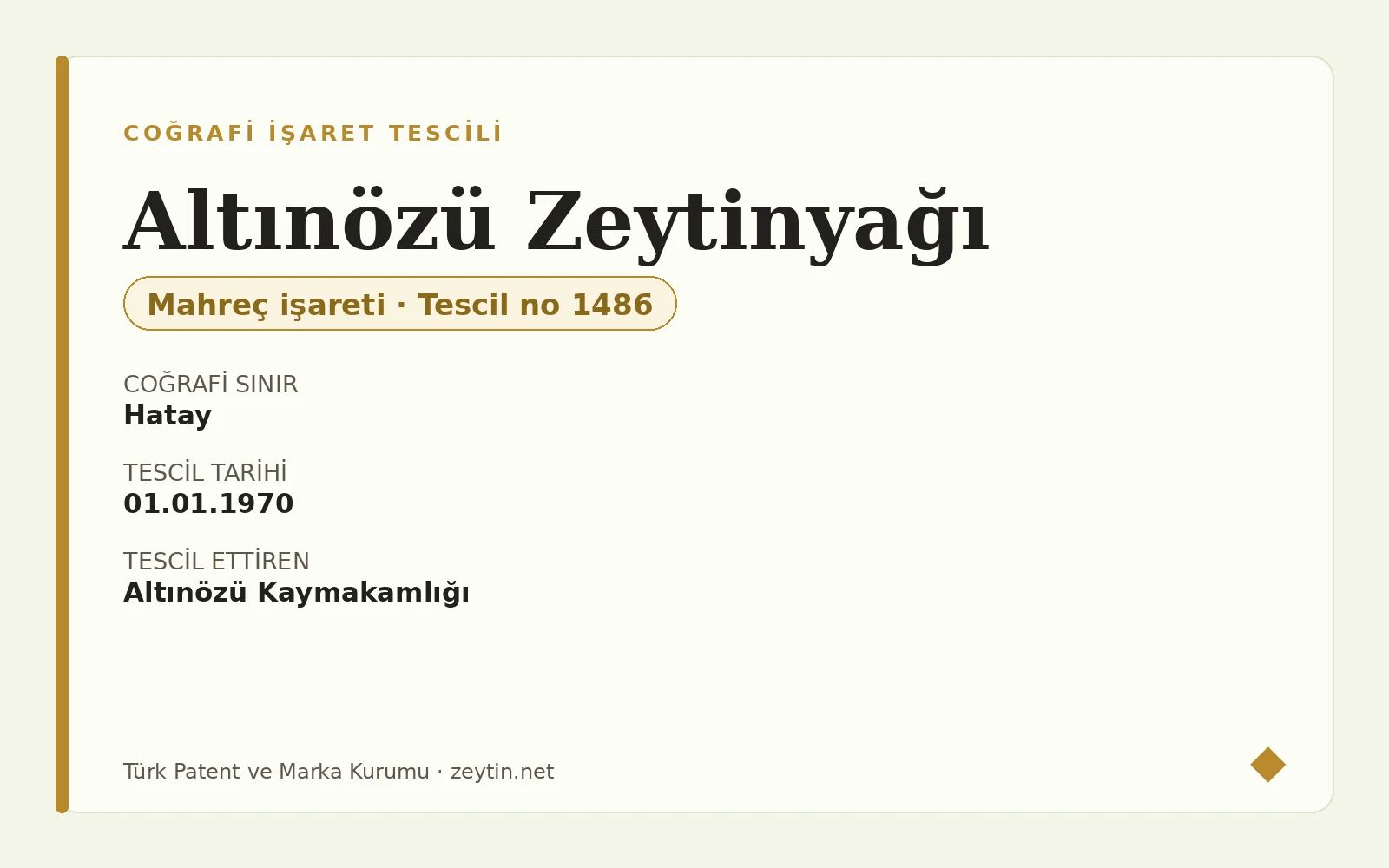 Altınözü Olive Oil: one oil from four cultivars