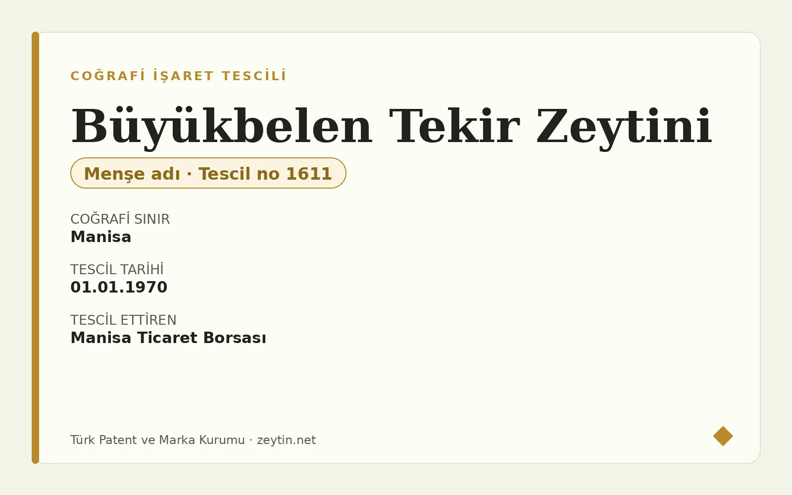 Büyükbelen Tekir Zeytini: iki çeşidin aşıyla birleşmesinden doğan sofralık