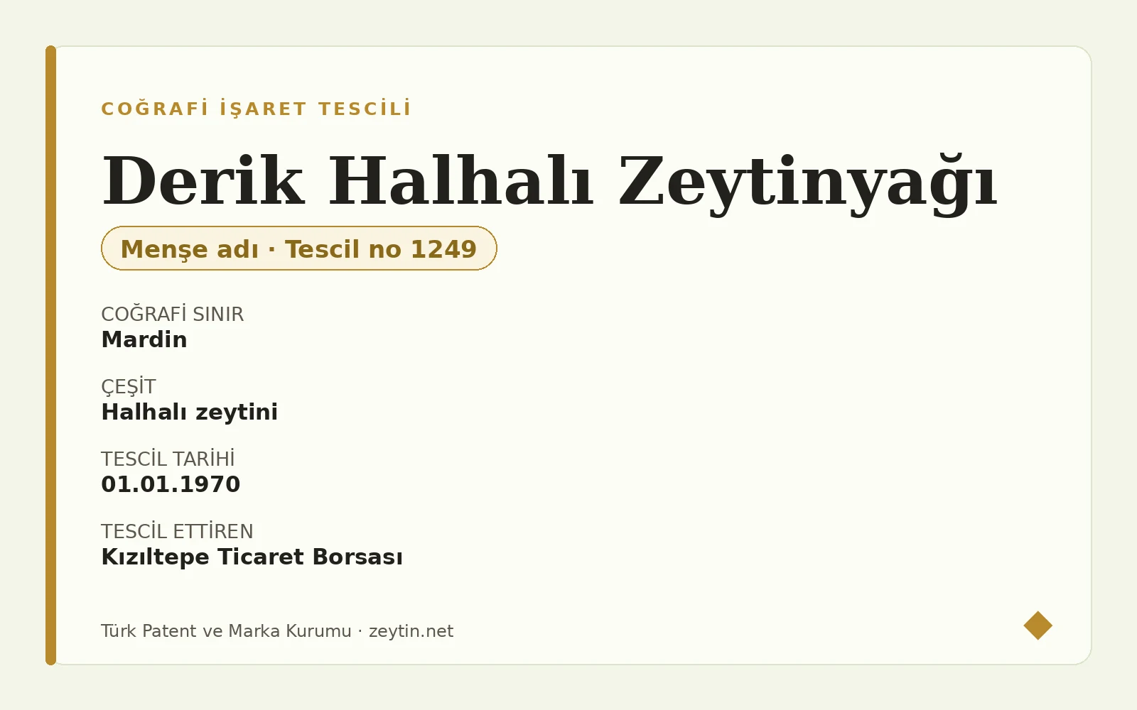 Derik Halhalı Olive Oil: a burn reminiscent of red pepper Derik Halhalı Olive Oil: a burn reminiscent of red pepper