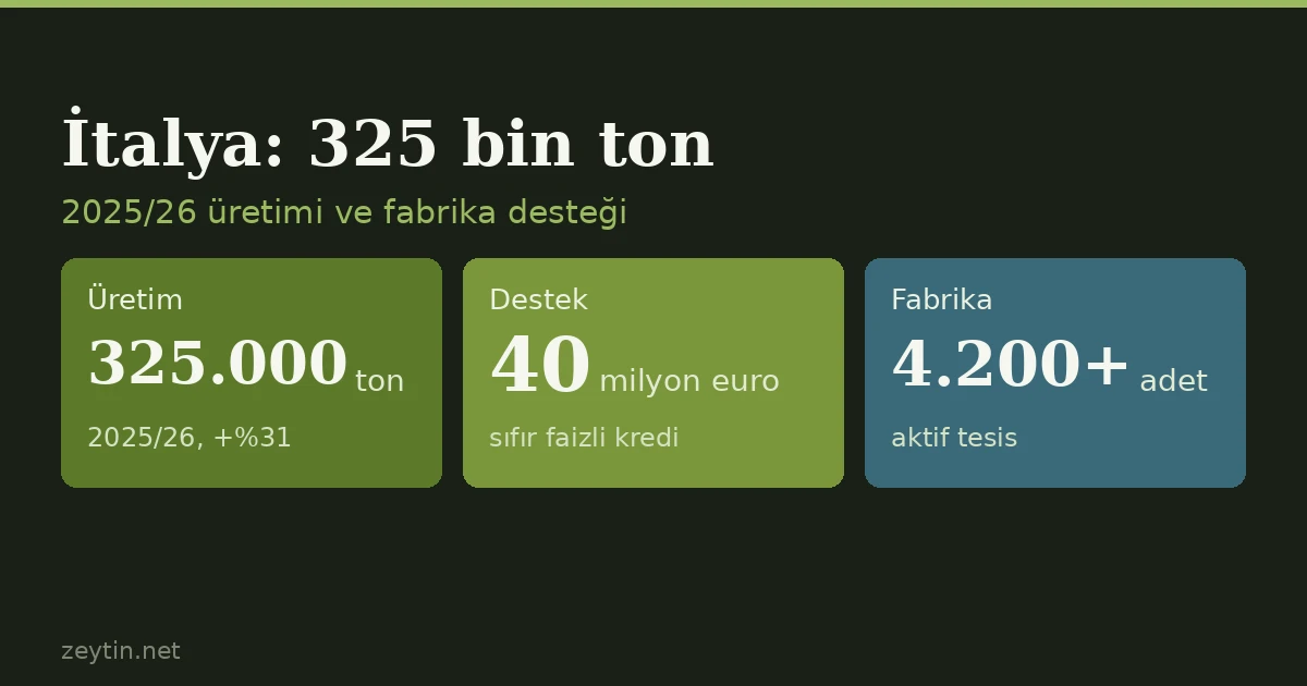 İtalya 325 bin tona döndü ama fabrikaya nakit veriyor: 40 milyon euroluk sıfır faizli senet