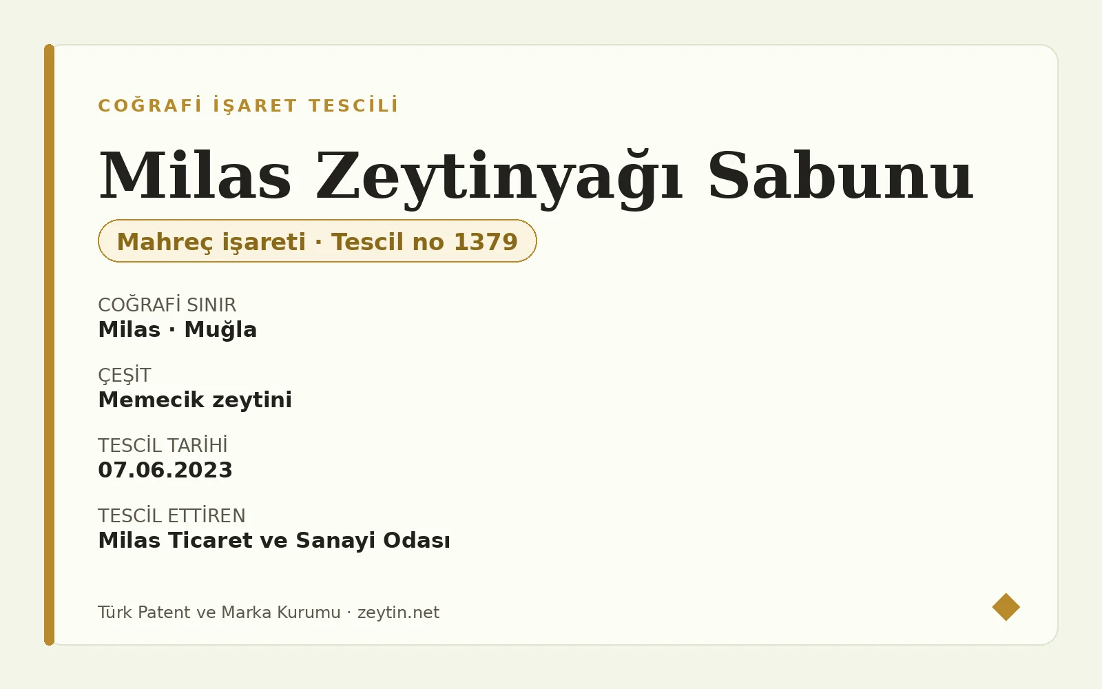 Milas Zeytinyağı Sabunu: yemeğe girmeyen yağın tescilli ikinci hayatı
