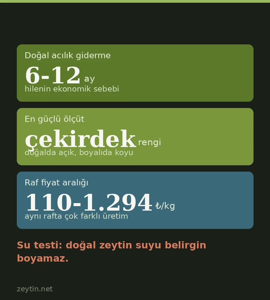 Sofralık zeytinde hile: kostik, karartma, göztaşı — nasıl ve neden?