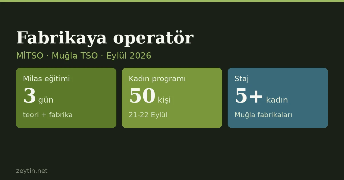 Skilled operators for olive mills: training ends in Milas, Muğla trains women operators