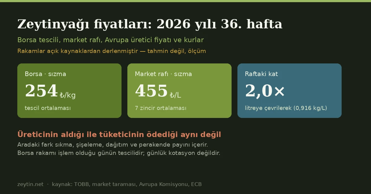 Olive Oil Prices: Week 36 of 2026 Olive Oil Prices: Week 36 of 2026
